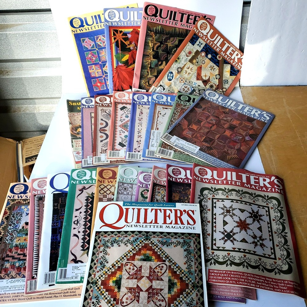 Vintage Quilters Newsletter Magazine 1990's Lot Of 24 Great Cond. Hobby Quilting